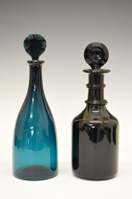 Lot 304 - Four 19th Century coloured glass decanters