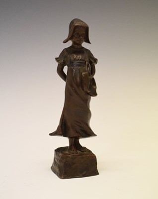 Lot 161 - Johann Pilar - Bronze Dutch Girl