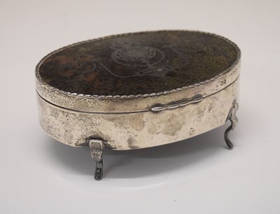 Lot 114 - Edward VII silver and tortoiseshell mounted jewellery box