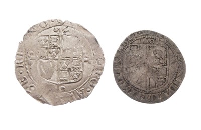 Lot 179 - James I sixpence and a Charles I shilling