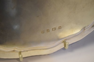 Lot 143 - George VI silver salver having a shaped gadroon border