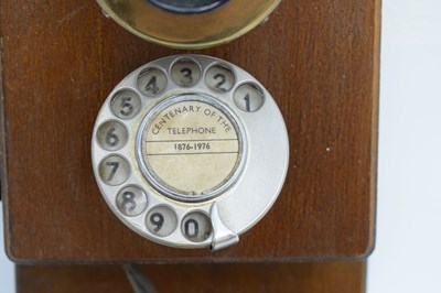 Lot 197 - Vintage reproduction 'Centenary of the telephone 1876-1976' wall mounted telephone