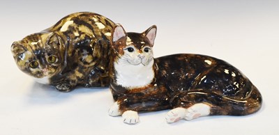 Lot 403 - Babbacombe Pottery cat and Winstanley tabby cat