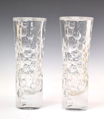 Lot 663 - Pair of heavy crystal vases