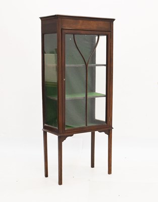 Lot 583 - Edwardian mahogany inlaid display cabinet