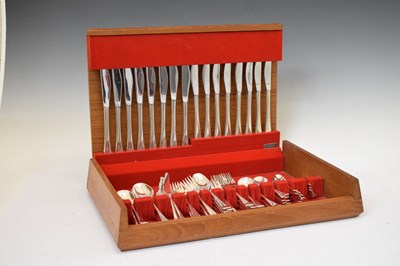 Lot 565 - Teak cased canteen of Arthur Price 'County Plate' cutlery