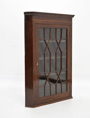 Lot 566 - 19th Century mahogany glazed door corner cabinet