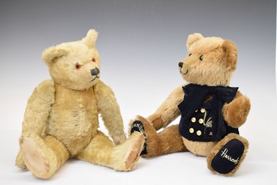 Lot 291 - Vintage golden mohair teddy bear and Harrods bear