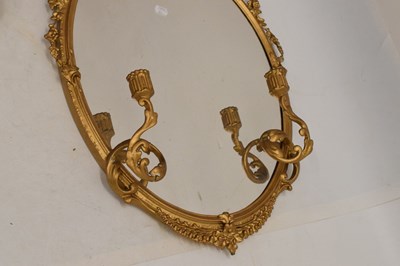 Lot 542 - Pair of reproduction girandole mirrors