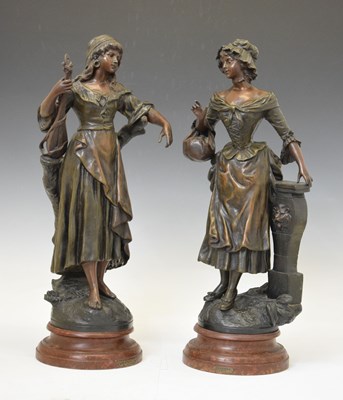 Lot 247 - After George Maxim - Pair of bronzed spelter figures