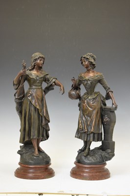 Lot 247 - After George Maxim - Pair of bronzed spelter figures