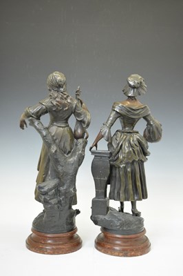 Lot 247 - After George Maxim - Pair of bronzed spelter figures