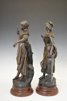 Lot 247 - After George Maxim - Pair of bronzed spelter figures