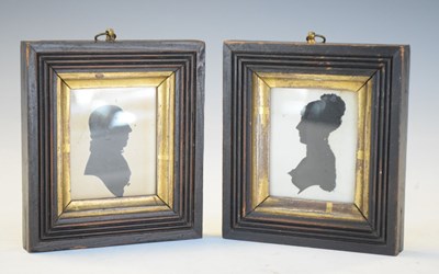 Lot 195 - Pair of early 19th Century silhouette portraits