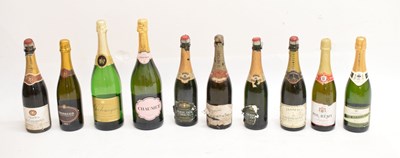 Lot 307 - Selection of Champagne, sparkling wine, and sparkling perry (10)