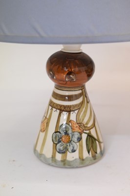 Lot 546 - Three Jersey Pottery table lamps