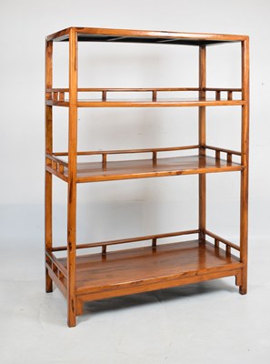 Lot 362 - Set of Chinese huanghuali open shelves