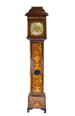 Lot 237 - William III or Queen Anne walnut and marquetry longcase clock, John Cotton, Strand