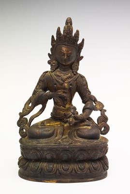 Lot Tibetan bronze figure of Vajrasattva