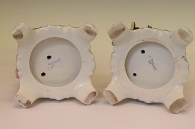 Lot 461 - Pair of Meissen candelabra