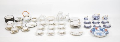 Lot 356 - Three Japanese 'eggshell' part tea sets