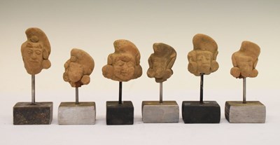 Lot 400 - Six Pre Columbian terracotta heads