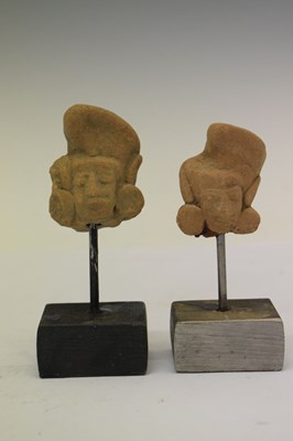 Lot 400 - Six Pre Columbian terracotta heads