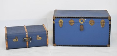 Lot 519 - Two blue luggage trunks