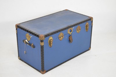 Lot 519 - Two blue luggage trunks