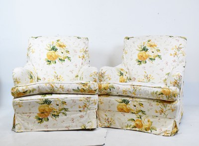 Lot 469 - Two easy chairs with floral fabric covers