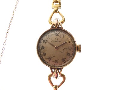 Lot 66 - Omega - Lady's 14ct gold mechanical wristwatch