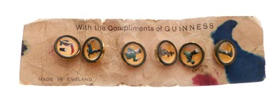 Lot 235 - Set of six Guinness advertising buttons