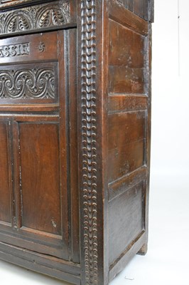 Lot 172 - Charles II oak press or court cupboard
