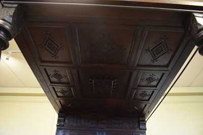 Lot 171 - The Aldwick Court carved oak tester bed