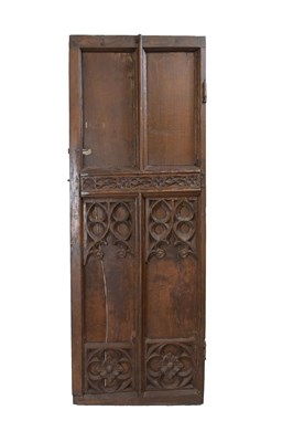 Lot 174 - English early oak door, probably 16th Century