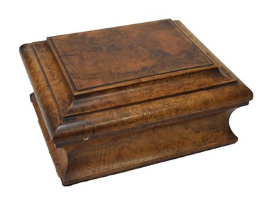 Lot 224 - Victorian figured walnut sewing box