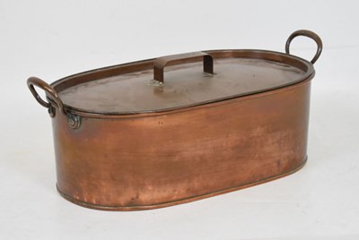 Lot 288 - Victorian or Edwardian copper fish kettle