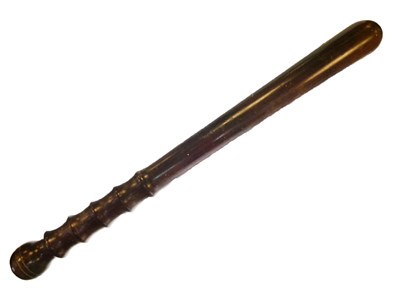 Lot 263 - Victorian hardwood truncheon