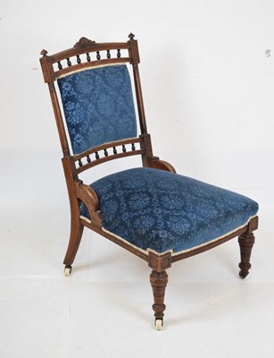 Lot 470 - Late Victorian Aesthetic influence salon chair