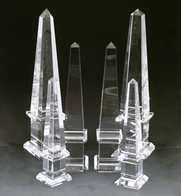 Lot 310 - Collection of crystal obelisks