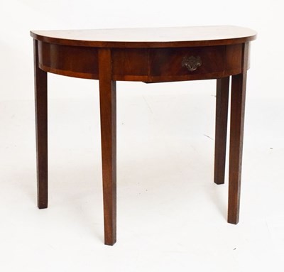 Lot 435 - George III mahogany demi-lune side table