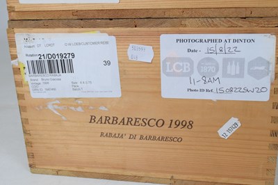 Lot 664 - Falletto di Bruno Giacosa Rabaja' di Barbaresco, 1998, Barbaresco, Piedmont
