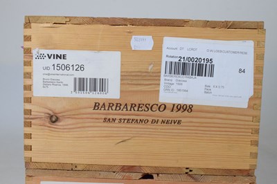 Lot 666 - Falletto di Bruno Giacosa Barbaresco Santo Stefano di Neive, 1998, Barbaresco, Piedmont