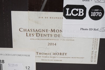 Lot 684 - Thomas Morey Chassagne Montrachet 1er Cru Les Dents de Chien, 2014, Beaune, Burgundy