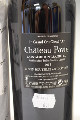 Lot 583 - Château Pavie 1er Grand Cru Classé "A", 2015, St-Emilion, Bordeaux