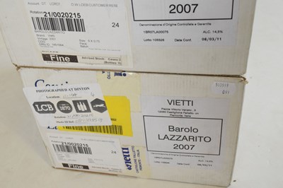 Lot 602 - Vietti Barolo Lazzarito, 2007, Barolo, Piedmont