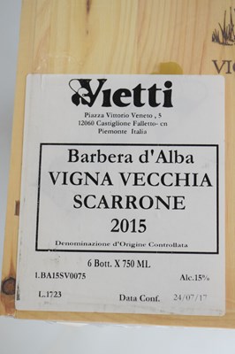 Lot 607 - Vietti Barbera d'Alba Vigna Vecchia Scarrone, 2015, Barbera d'Alba, Piedmont