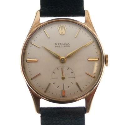 Lot 113 - Rolex - Gentleman's Precision 9ct gold cased wristwatch