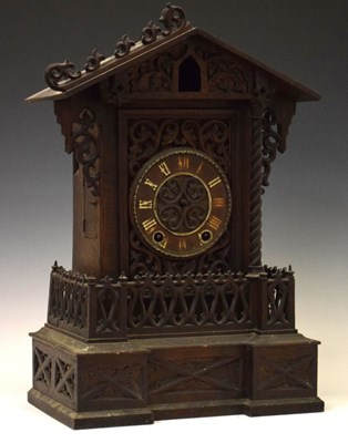 Lot 542 - Late 19th Century 'Black Forest' cuckoo mantel clock