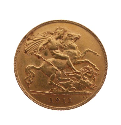 Lot 143 - George V gold half sovereign, 1911